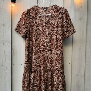 Target Leopard Print Drop Waist Dress